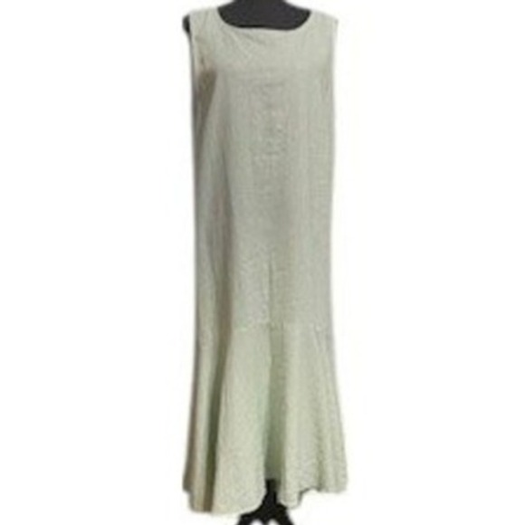 Cynthia Rowley Dresses & Skirts - Cynthia Rowley Maxi Dress Sleeveless Linen Blend Green Size L